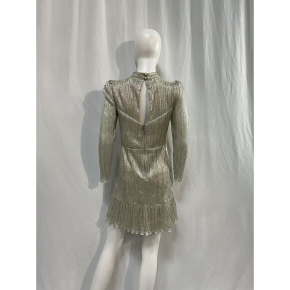 Saylor 'Saydee' Silver Polyester Dress Size M - Picture 3 of 5